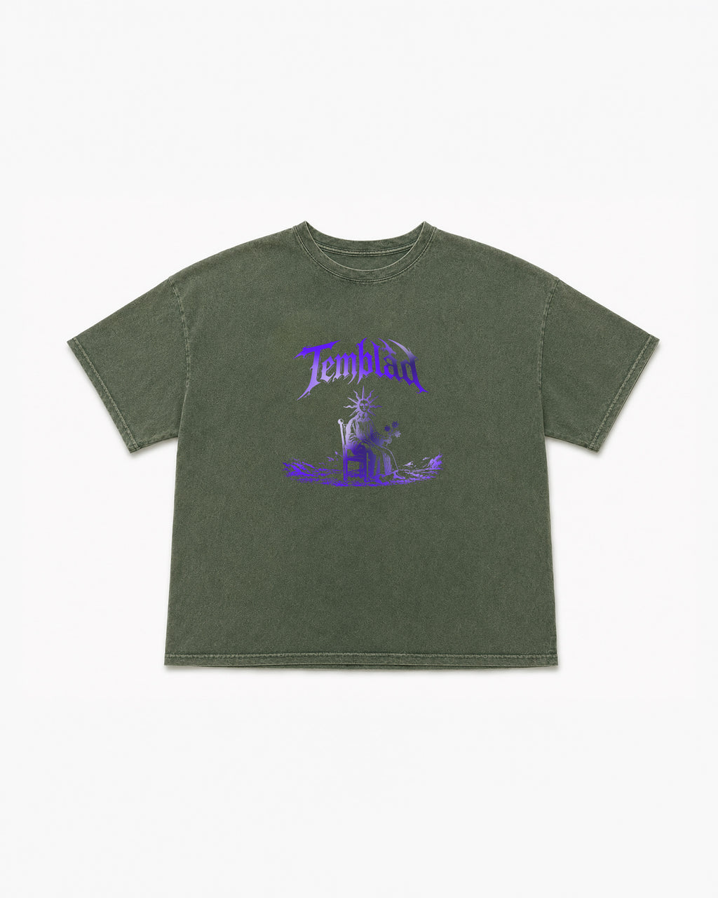 Remera - SOL INVICTUS STONE WASH VERDE