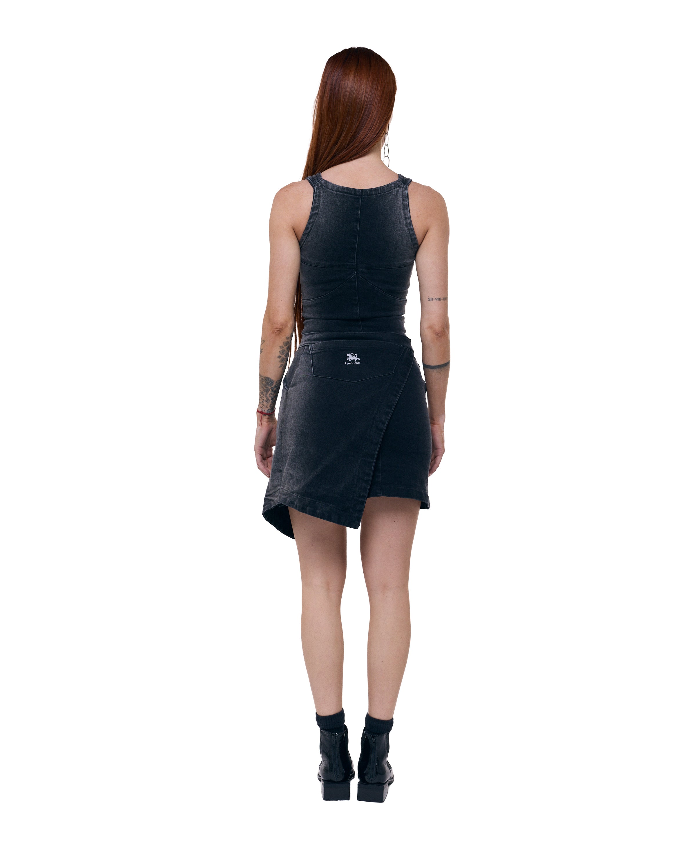 Falda Zorzal - Gradient Black Wash