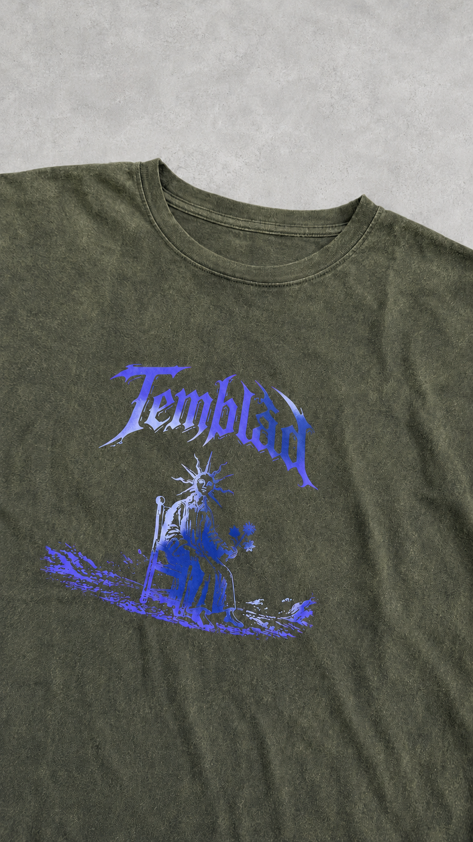 Remera - SOL INVICTUS STONE WASH VERDE