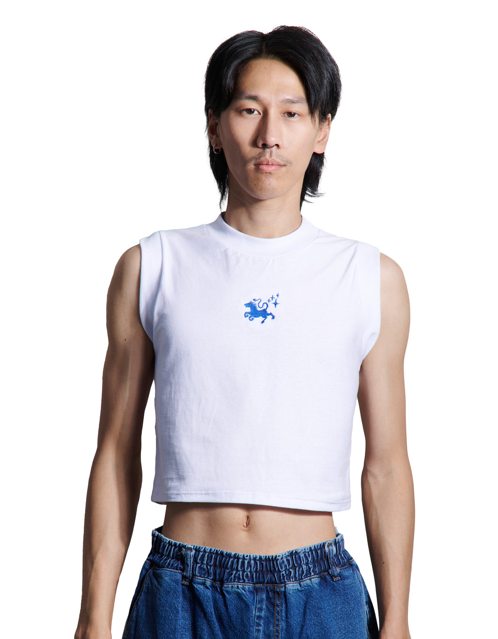 Musculosa Bordada Temblad White