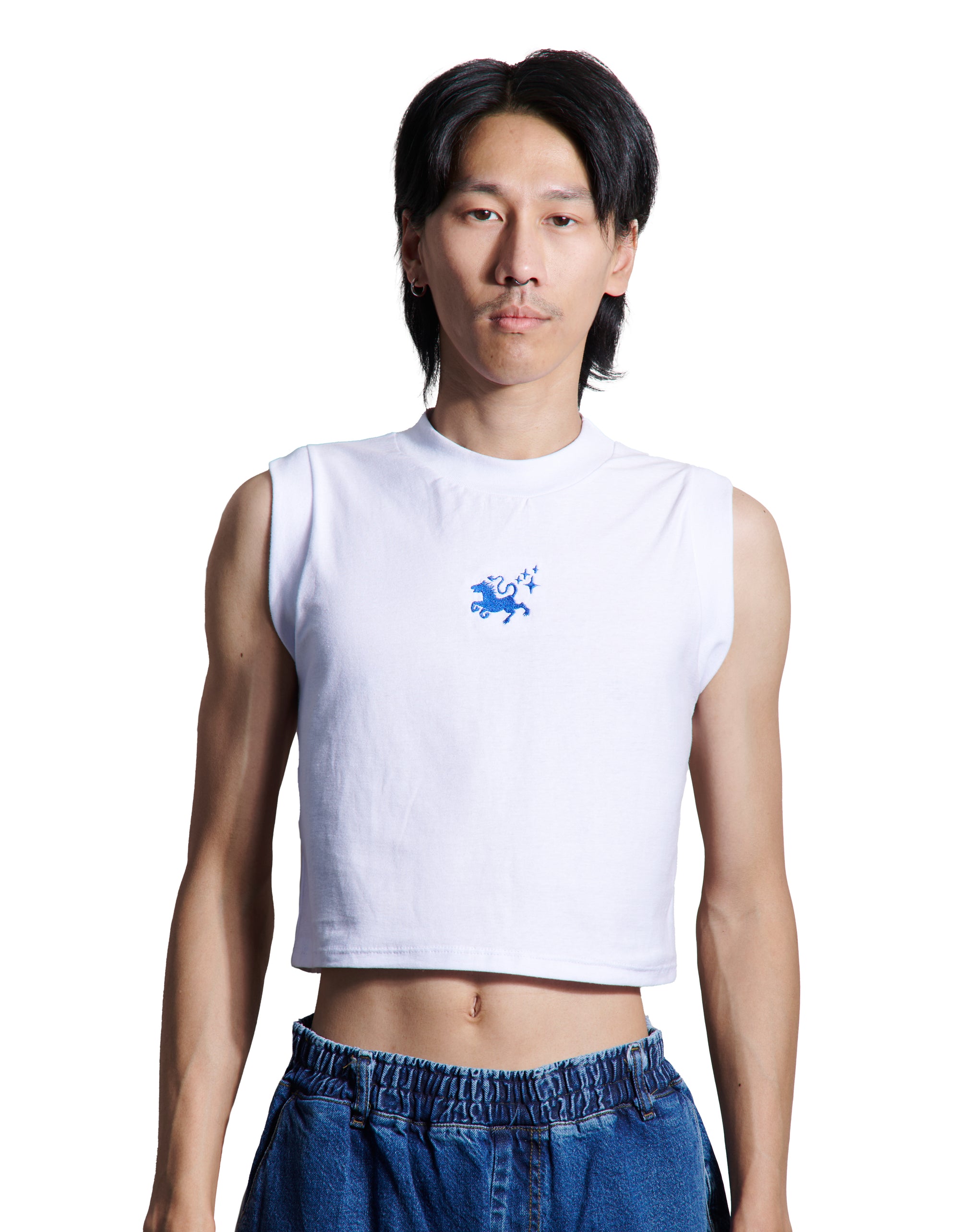 Musculosa Bordada Temblad White