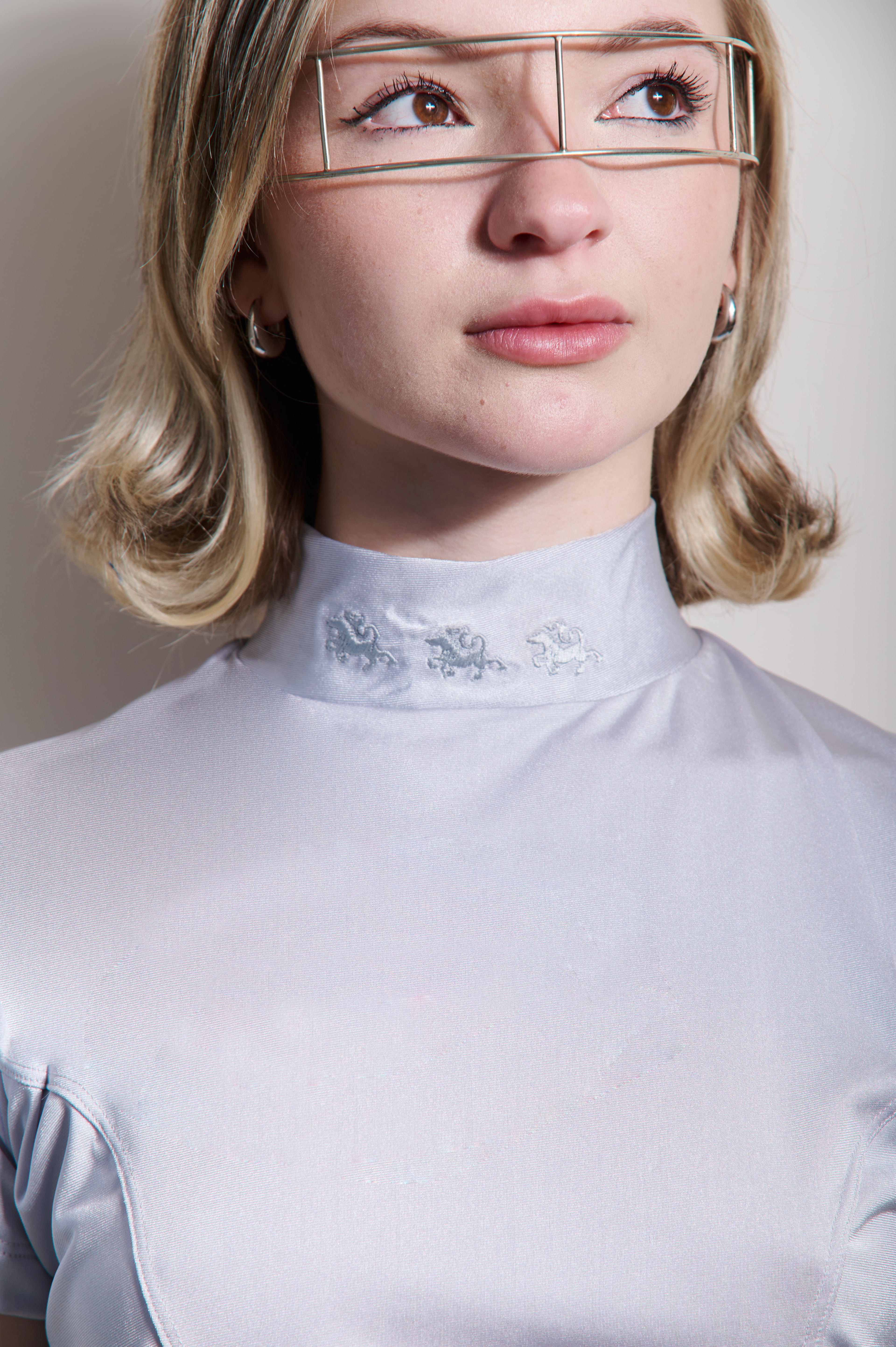 Polera bordada Lycra SILVER