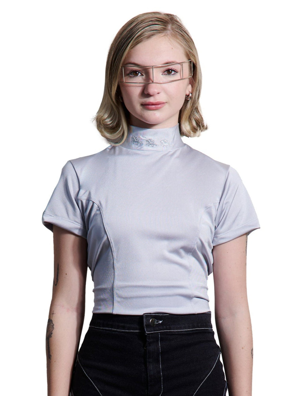 Polera bordada Lycra SILVER
