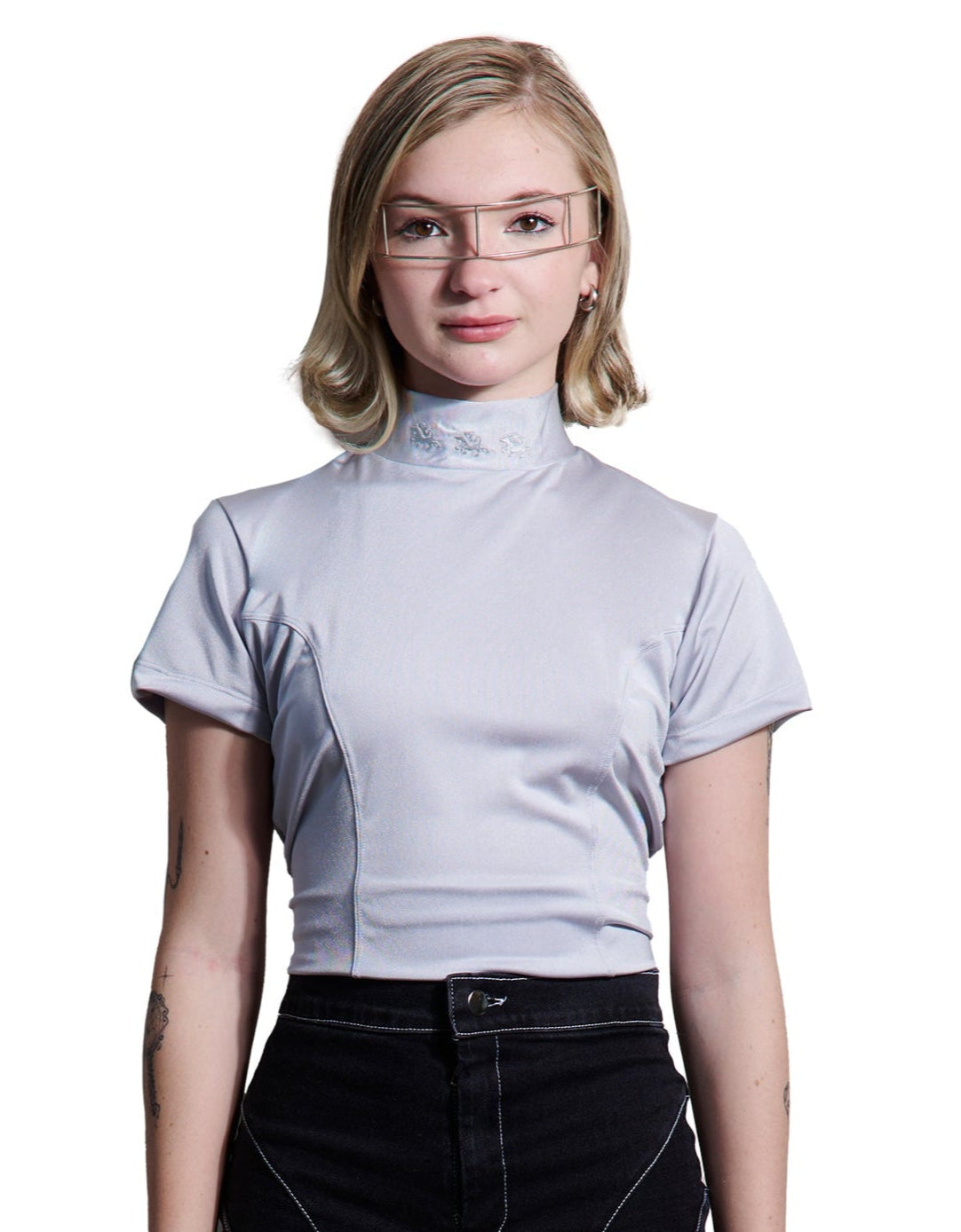 Polera bordada Lycra SILVER