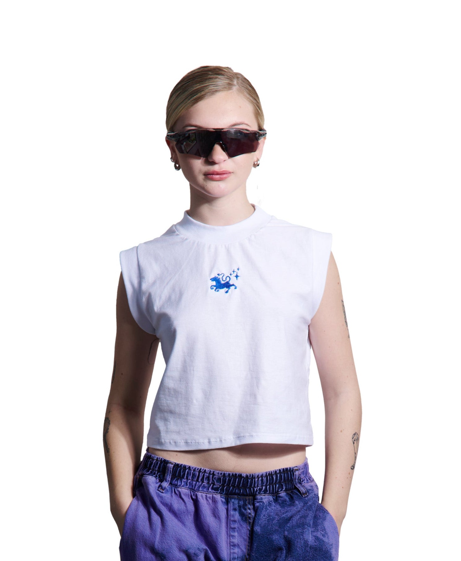 Musculosa Bordada Temblad White