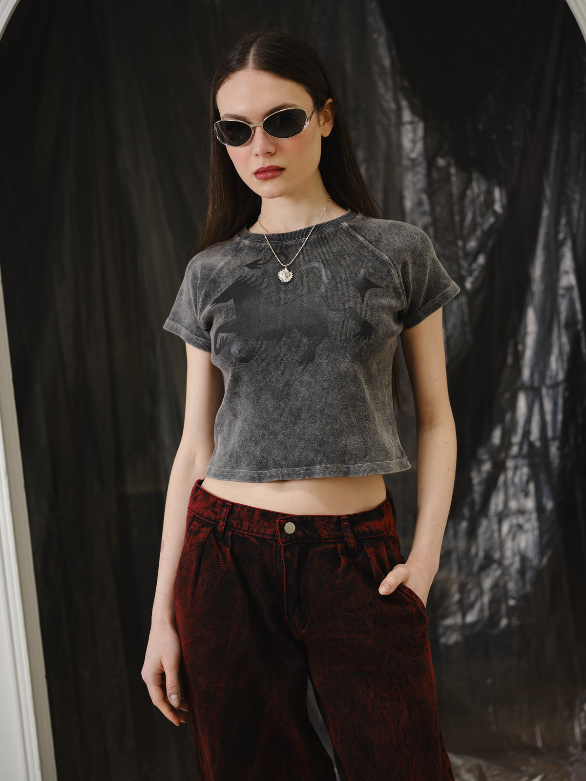 Baby Tee LOGO - Stone Wash