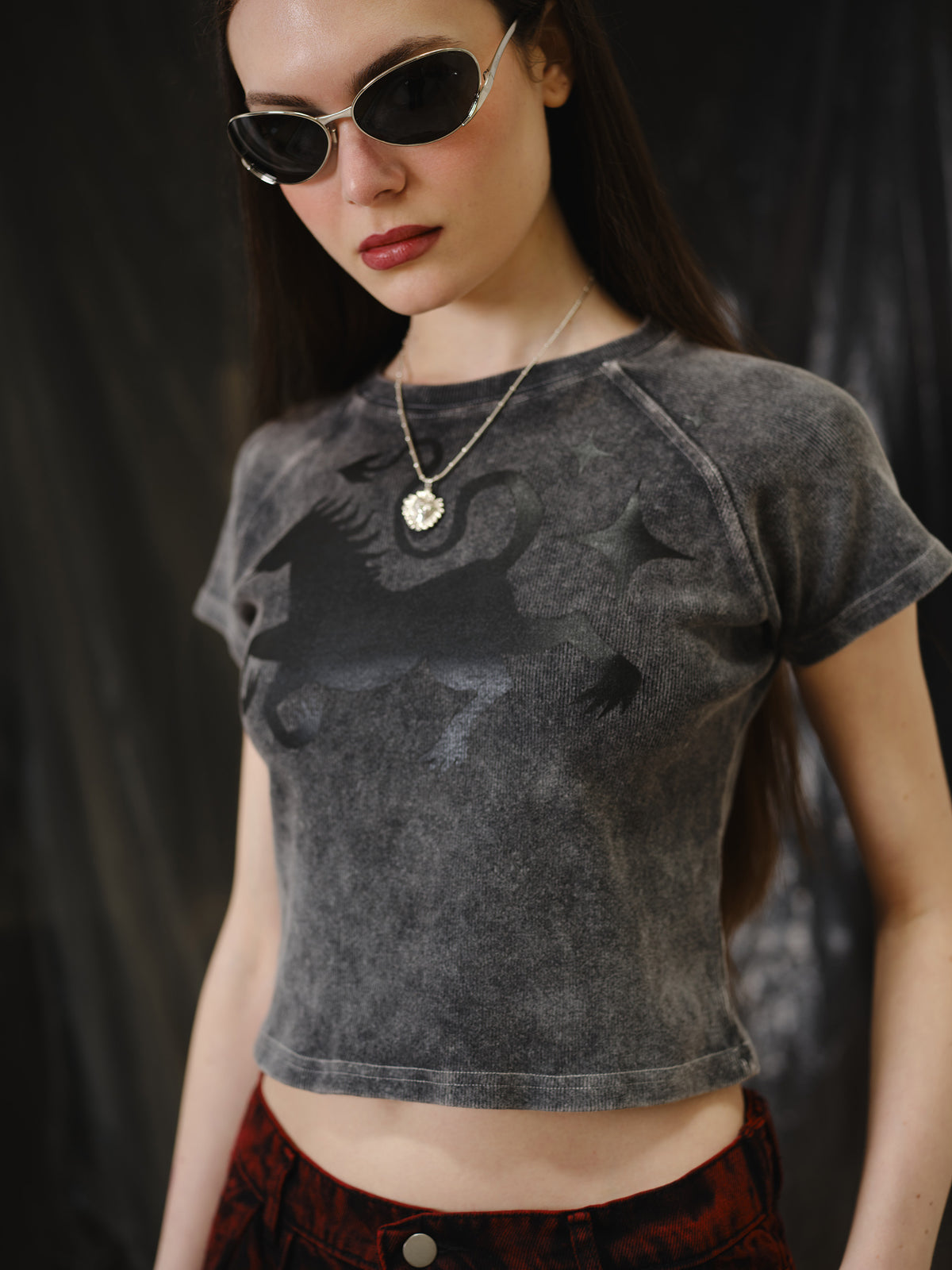 Baby Tee LOGO - Stone Wash